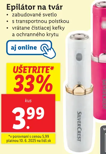 Silvercrest Epilátor na tvár