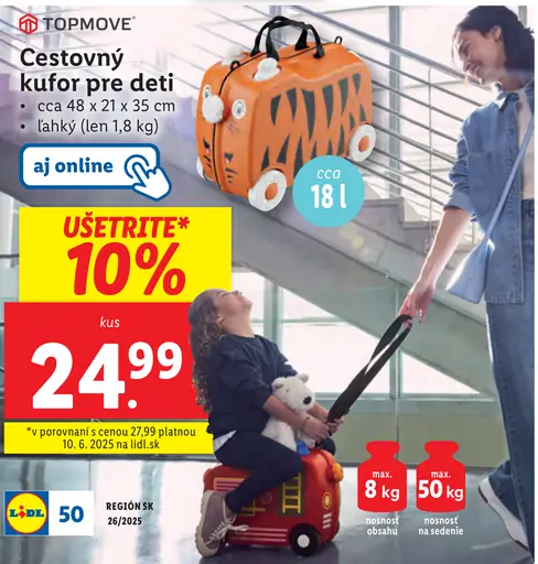Topmove cestovný kufor pre deti