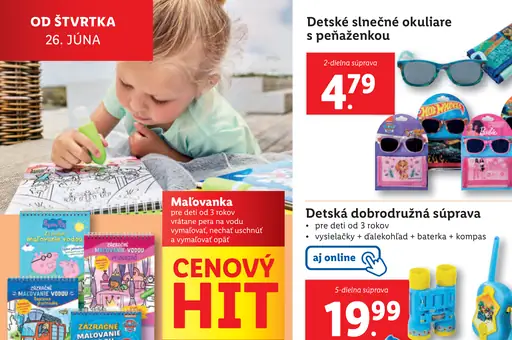 Detské slnečné okuliare s peňaženkou