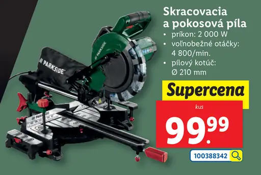 Parkside Skracovacia a pokosová píla