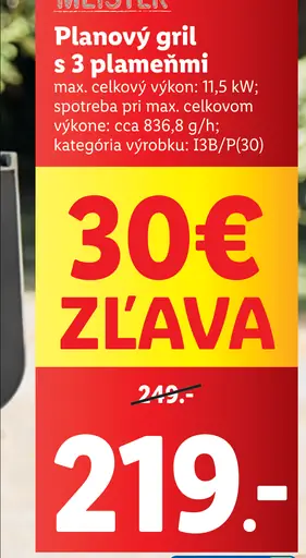 Grillmeister Planový gril s 3 plameňmi
