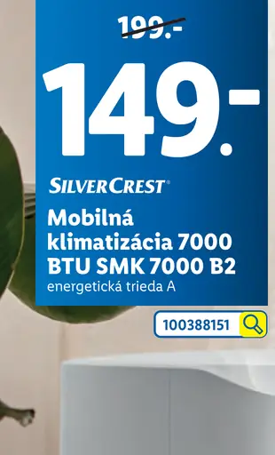 SilverCrest mobilná klimatizácia 7000 BTU SMK 7000 B2