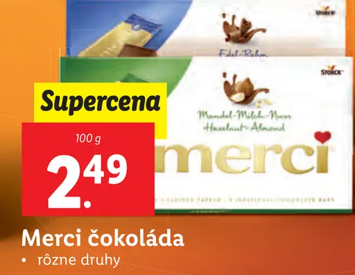Merci čokoláda