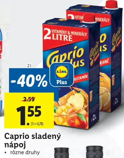 Caprio sladený nápoj