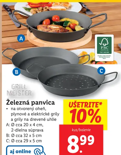 Grill Meister Železná panvica