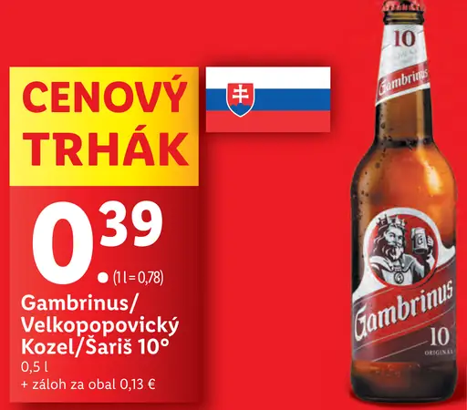 Gambrinus plechovka