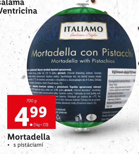 Italiano Mortadella con Pistacchi