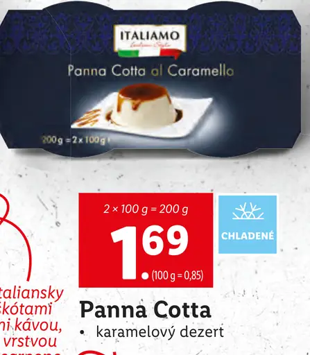 Italiamo Pannà Cotta karamelový dezert