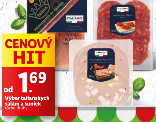 Výber talianskych salám a šuniek