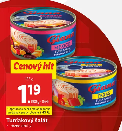 Giana tuniakový šalát