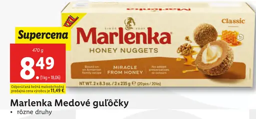 Marlenka medové guľôčky