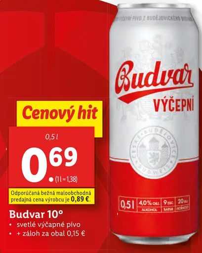 Budvar plechovka