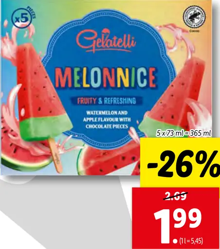 Gelatelli Melónová zmrzlina