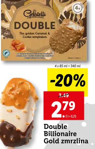 Gelatelli Double Billionaire Gold zmrzlina