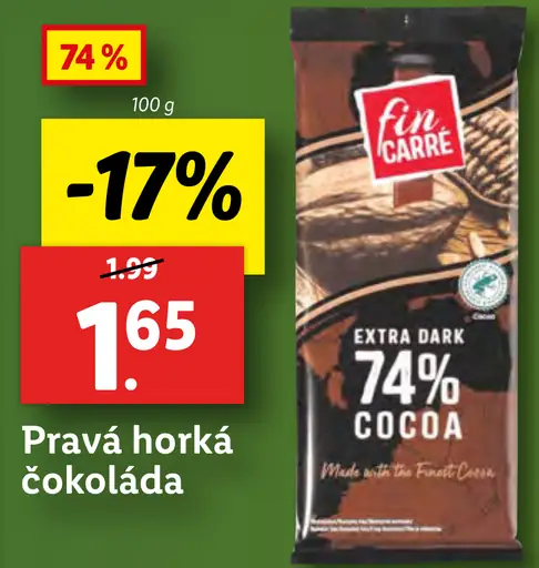 Fin Carre Pravá Horká Čokoláda