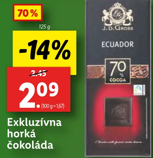 J. D. Gross Exkluzívna horká čokoláda