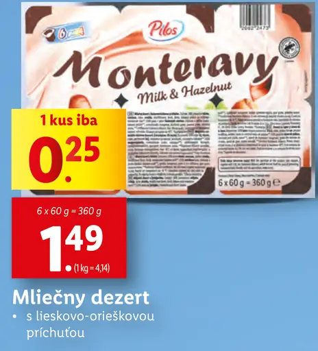 Pilos Mliečny dezert