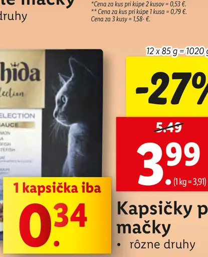 Coshida Kapsičky pre mačky
