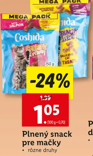 Coshida Plnený snack pre mačky