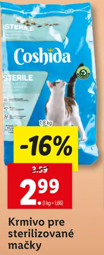 Coshida Krmivo pre sterilizované mačky