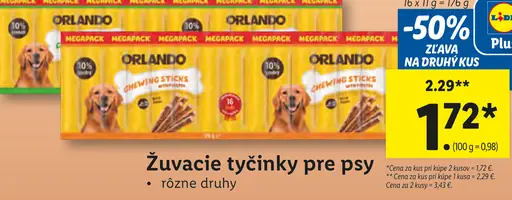 Orlando Žuvacie tyčinky pre psy