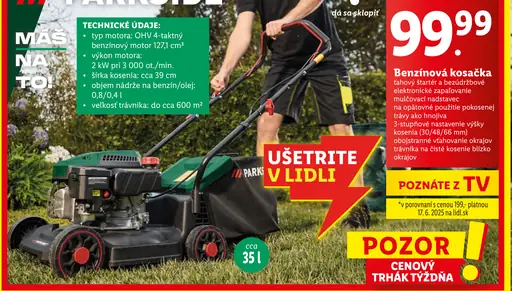 Parkside benzínová kosačka