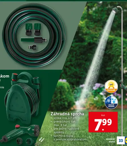 Záhradná sprcha kus