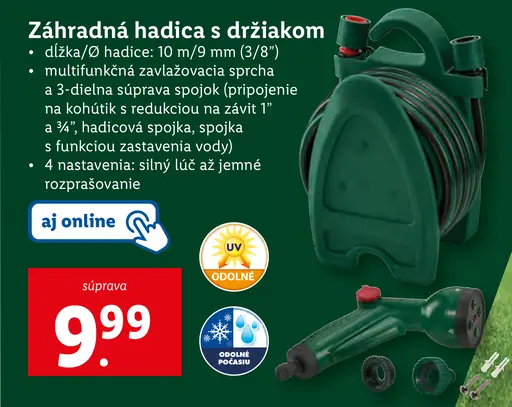 Záhradná hadica s držiakom