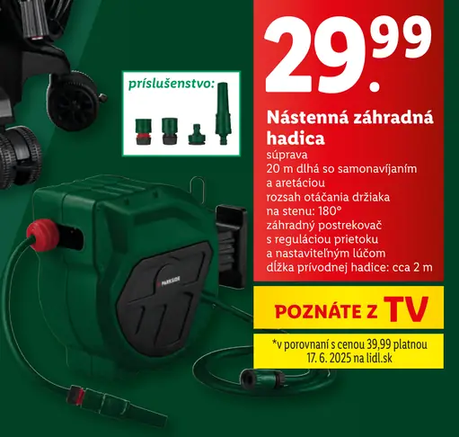 Nástenná záhradná hadica