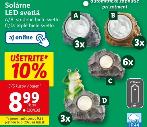 Solárne LED svetidlo zápich