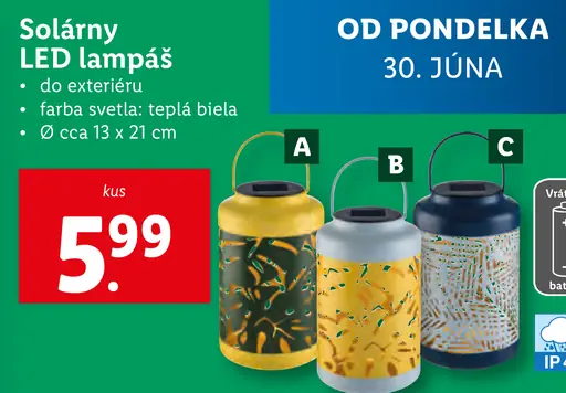 Solárny LED lampáš