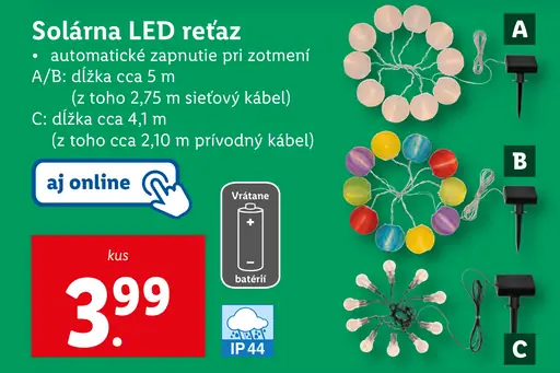 Solárna LED reťaz