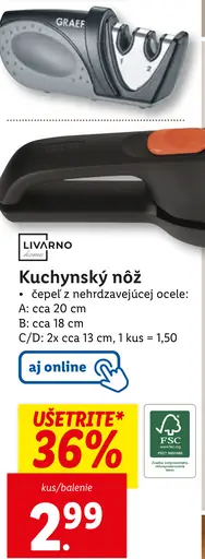 Livarno Kuchynský nôž