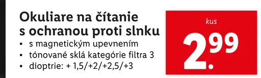 Esmara Okuliare na čítanie s ochranou proti slnku