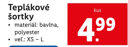 Teplákové šortky