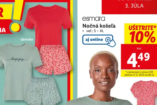 Esmara Nočná košeľa