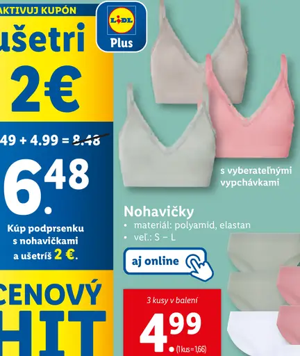 Esmara podprsenka s vyberateľnými vypchávkami