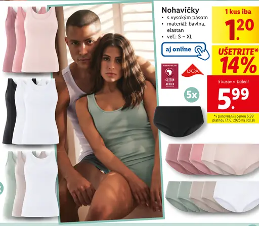 Esmara nohavičky s vysokým pásom