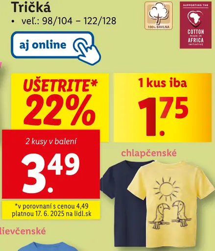Lupilu Tričko chlapčenské