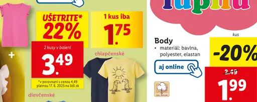 Lupilu body chlapčenské