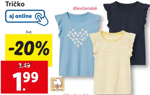 Dievčenské tričko