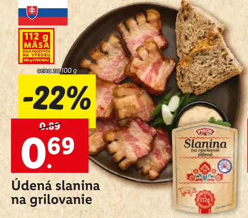 Údená slanina na grilovanie