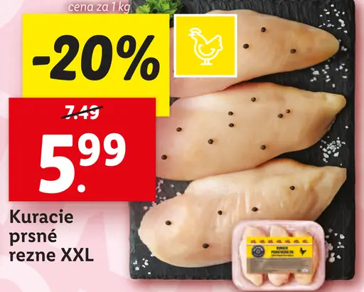 Kuracie prsné rezne XXL
