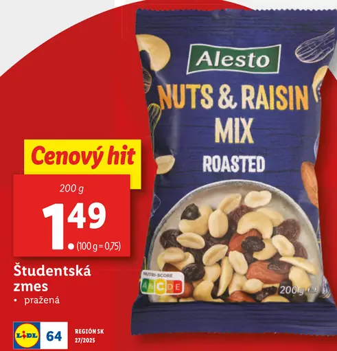 Alesto Študentská zmes pražená