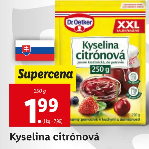 Dr. Oetker Kyselina citrónová