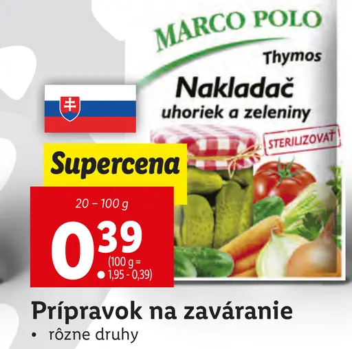 Thymos prípravok na zaváranie