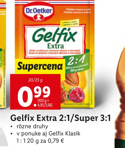 Dr. Oetker Gelfix Extra 2:1/Super 3:1