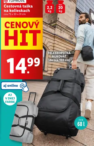 TopMove Cestovná taška na kolieskach