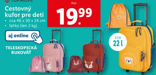 Topmove cestovný kufor pre deti
