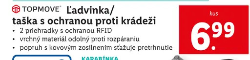 TopMove Ľadvinka/taška s ochranou proti krádeži